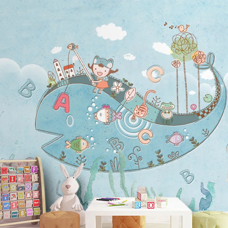 Papel Decorativo Para Pared 3d Wall Papers Home Decor Kids Room Customized paper for s 3 D  Murals Landscape