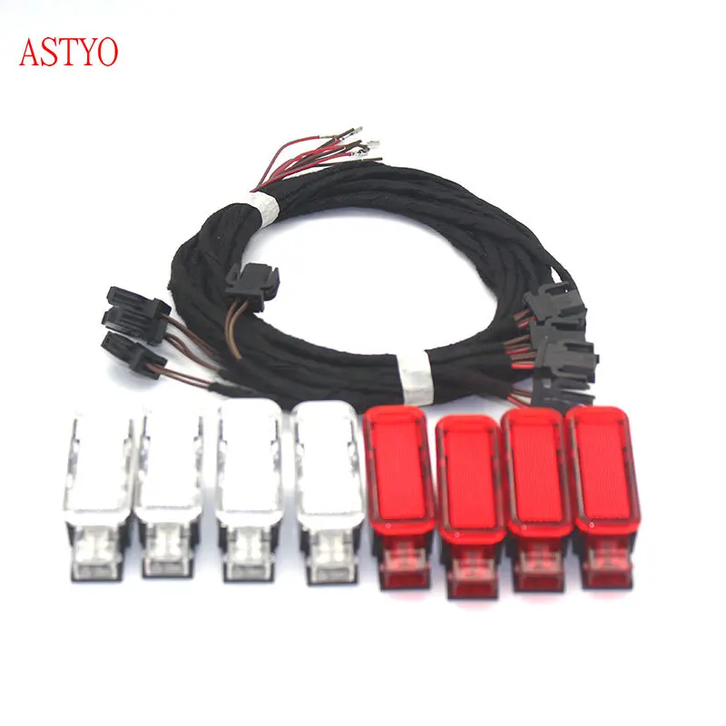 ASTYO Car Door Warning Lights lamp with Cable For A-udi A3 A4 A5 A6 A7 A8 Q3 Q5 TT 8KD 947 411 8KD947411