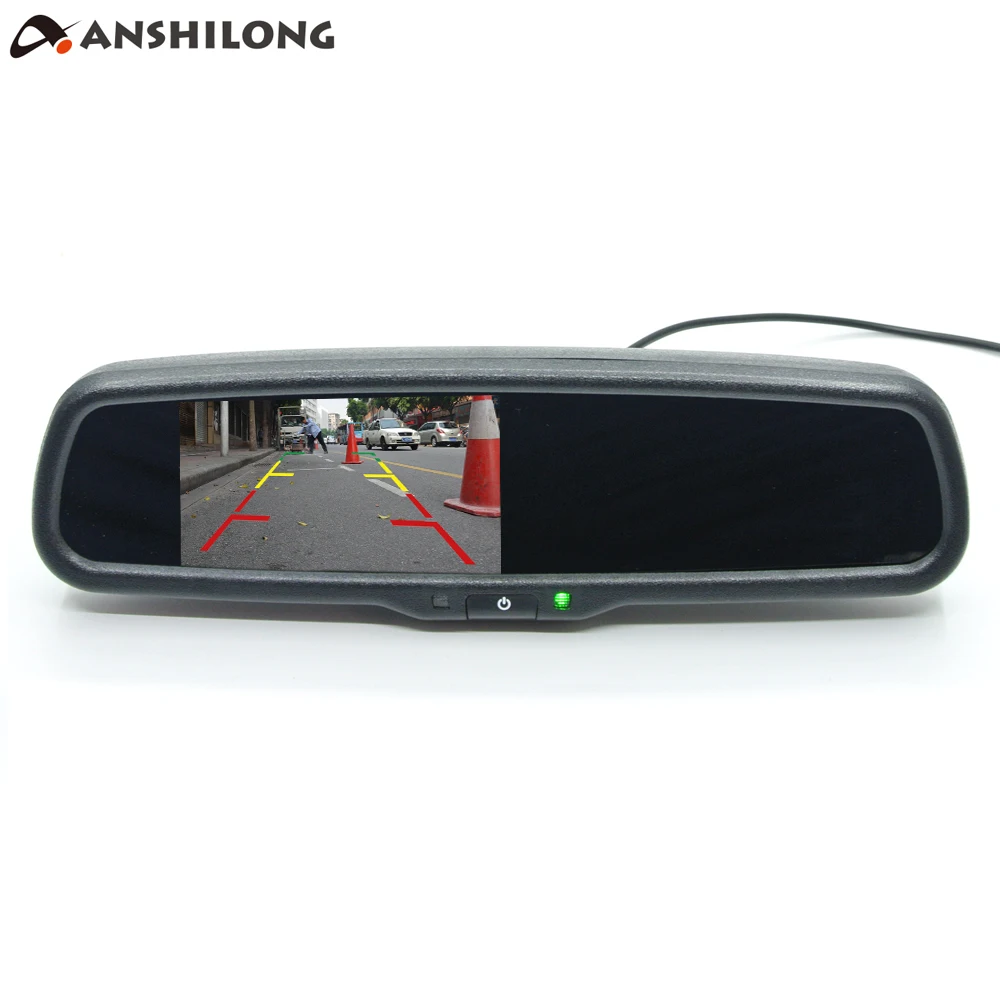 

ANSHILONG Universal 4.3" TFT LCD Interior Replacement Rear View Mirror Car Monitor 2Ch Video input