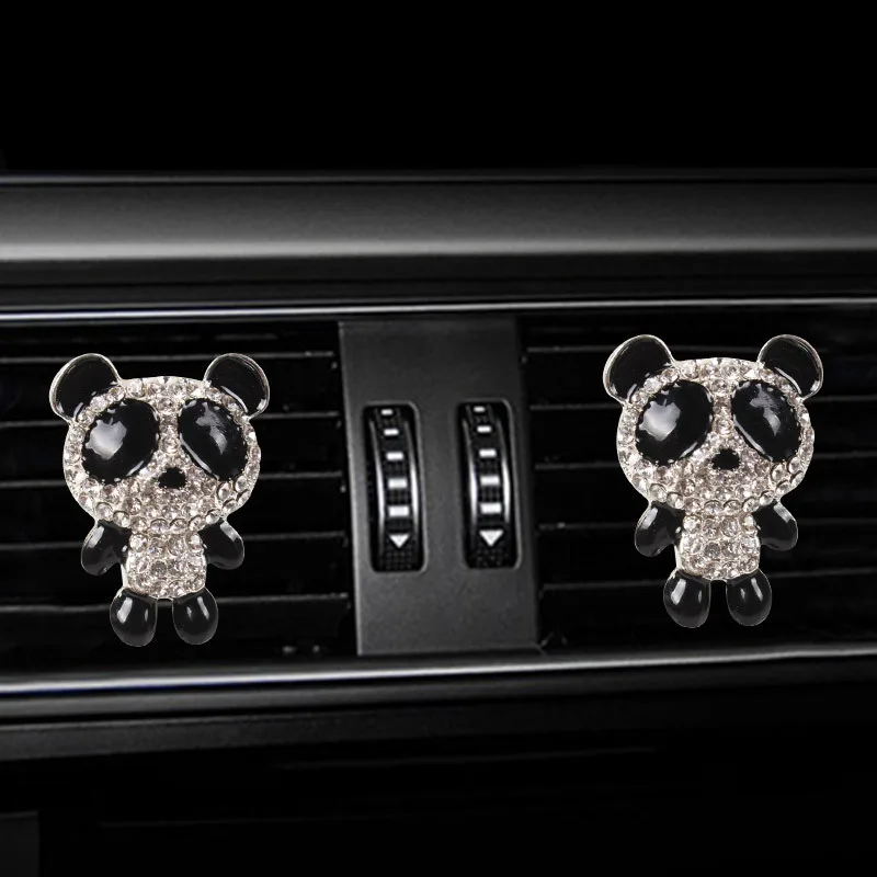 Inlay Water drill Panda car Air conditioning outlet perfume car perfume car interior accessories car fragrance