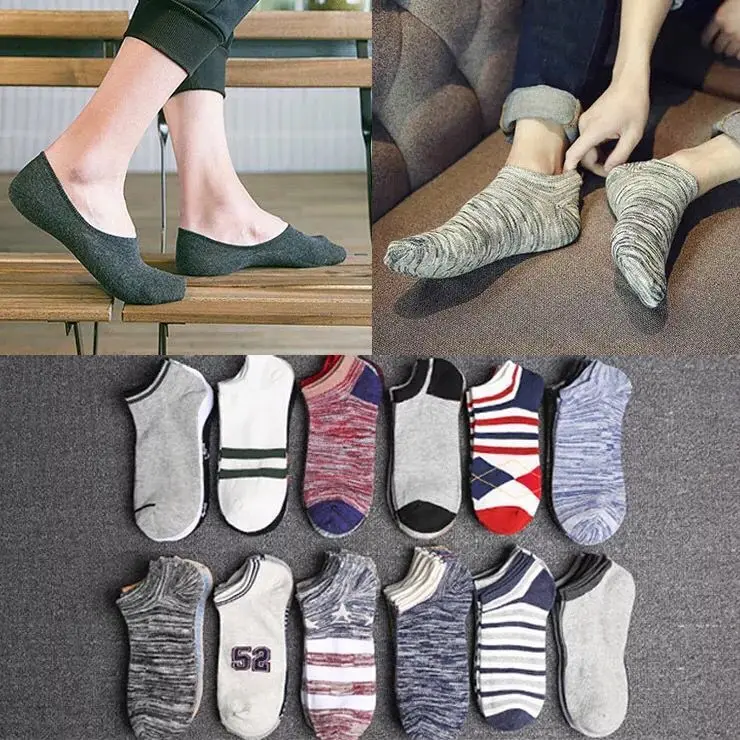 10pcs=5 Pairs/lot Spring Summer Men Cotton Ankle Socks For Men's Business Casual Solid Color Short Socks Male Sock Slippers Meia