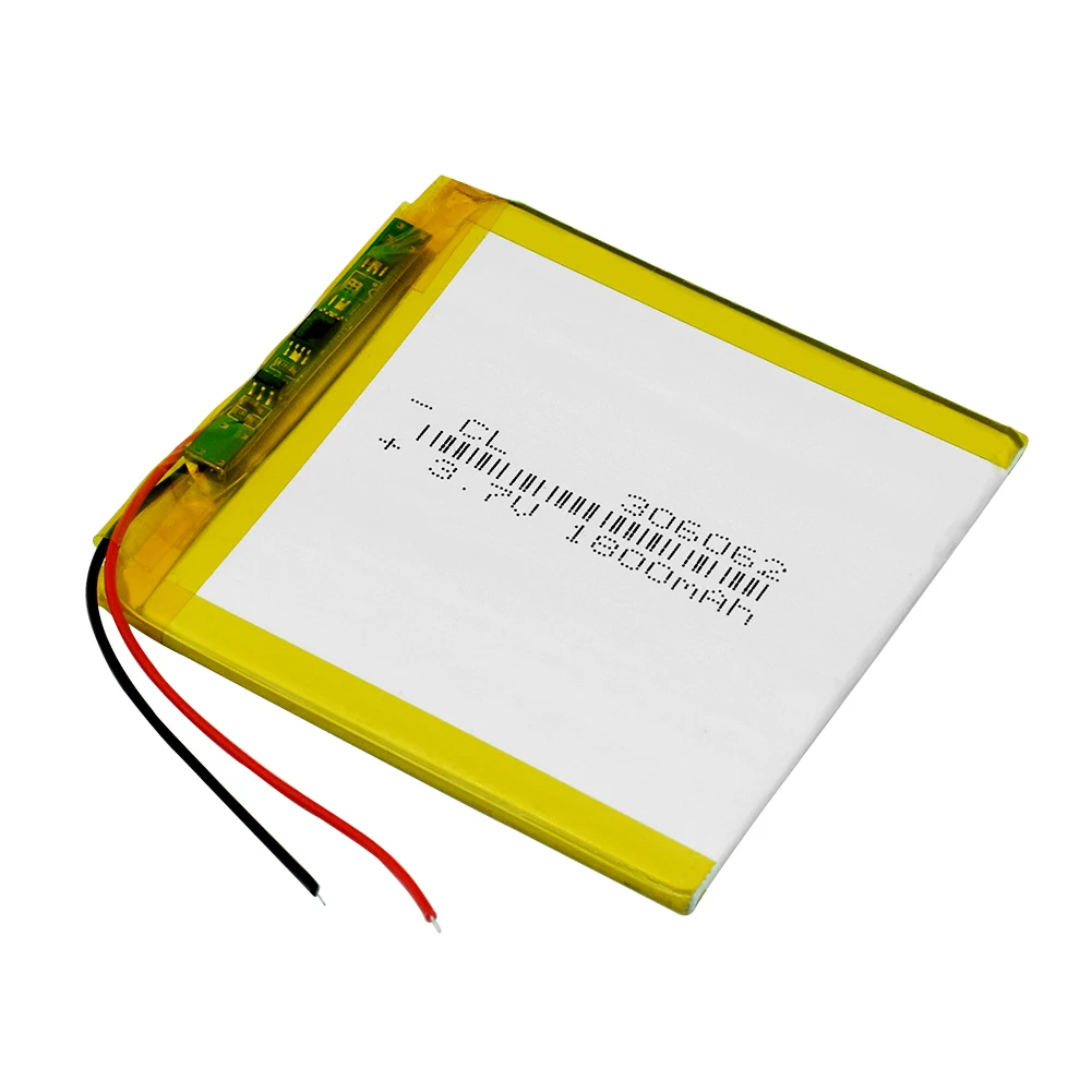3.7v 306062 recarregável 1800mah li-pilha de lítio da bateria do polímero para a almofada de dvd do leitor do gravador da câmera gps