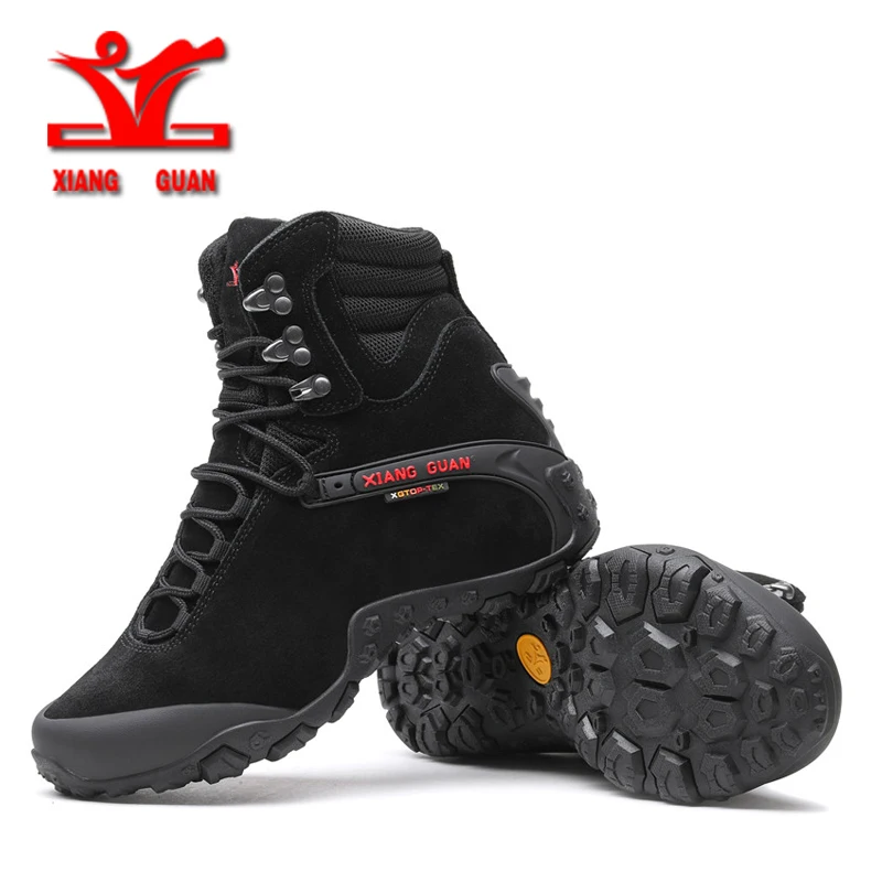 XiangGuan winter new Wear-Resistant Camping Men Boots Tactical Sneakers Climbing Waterproof Boots for men Women Hiking Footwear