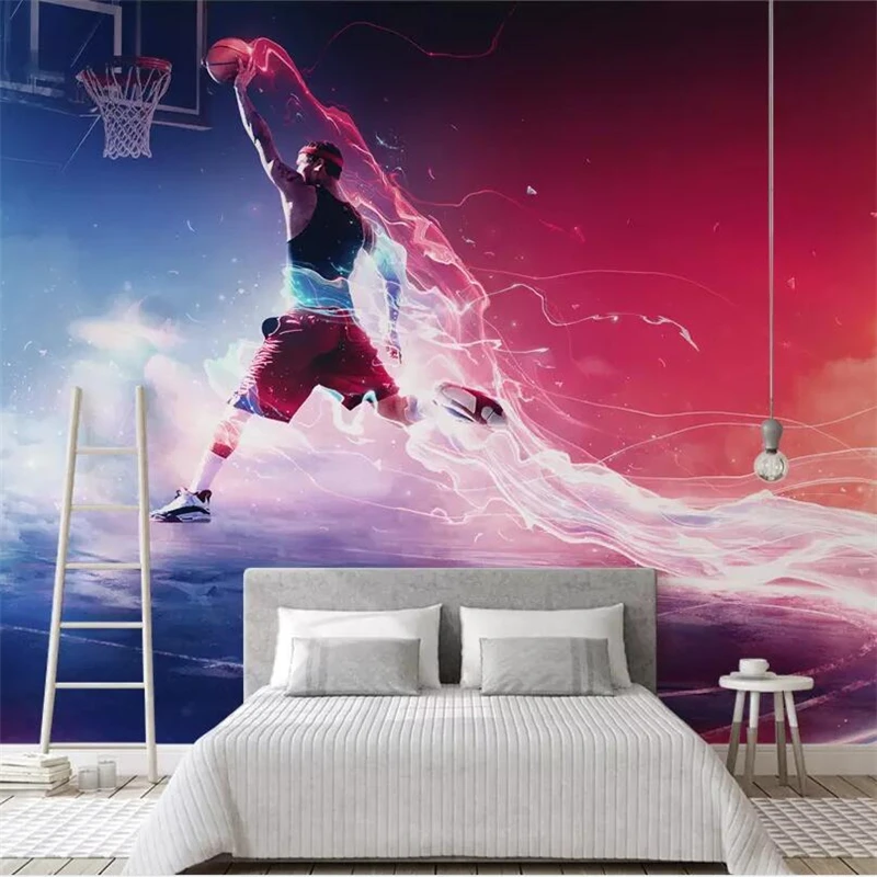 wellyu Custom wallpaper cool basketball slam dunk background wall paper mural custom large mural home decor wallpaper behang