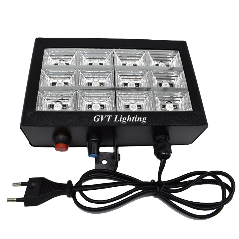 Neue Stil 12 stücke RGB voller farben oder Weiß Mini LED Bühne Licht Sound Auto Geschwindigkeit einstellbar DJ Disco Party strobe Lichter