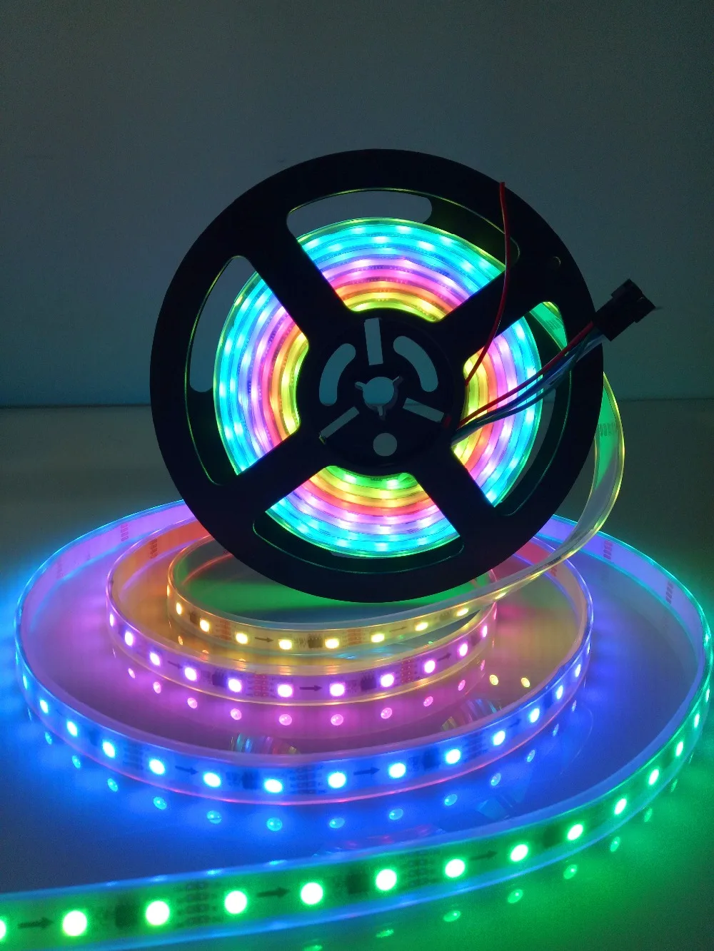 

5M 60LEDs/m TM1934 Addressable LED Strip Light 12V 5050 SMD RGB Pixel Flexible Tape Neon TV Lamp White/Black PCB,IP20/IP65/IP67