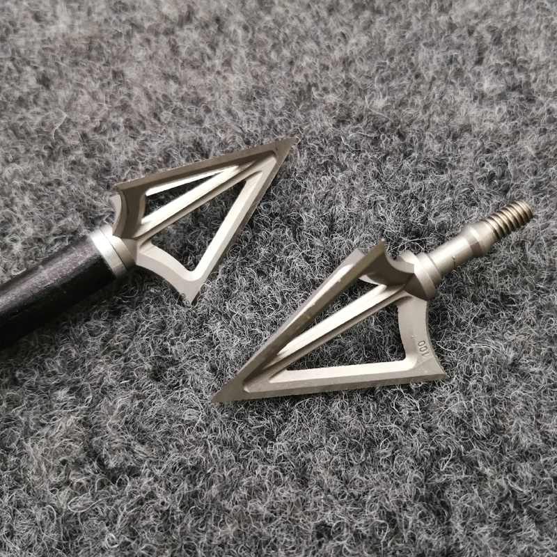 3/6/12/24pcs Archery Blade Broadhead Sharp 100Grain Arrow Head Stainless Alloy 3 Blade G5 Arrowhead Screw Tips Hunting