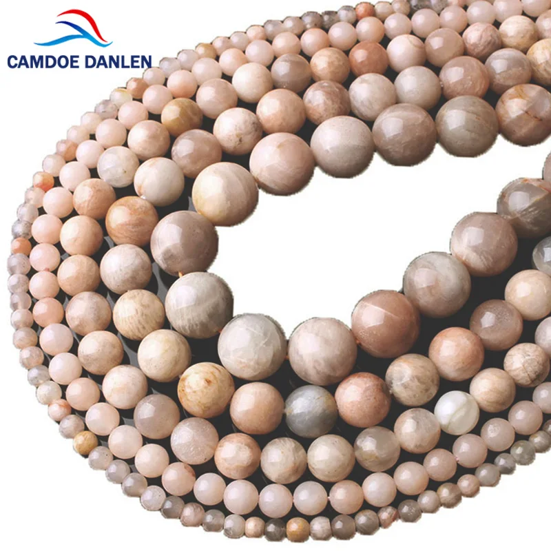 

CAMDOE DANLEN Natural Sun Stone Beads 4 6 8 10 12mm Round Loose Beads Fit Diy Charms Bracelet Necklace Fashion Jewelry Making