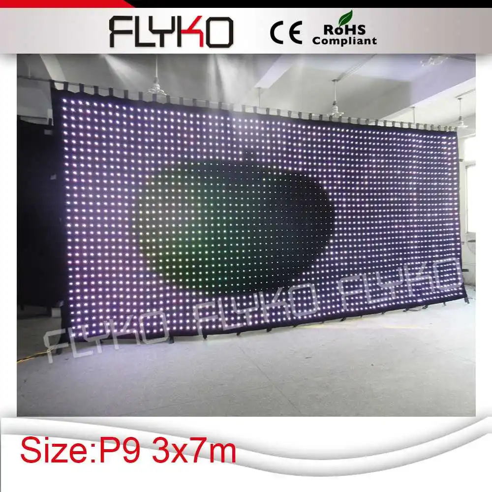 P90 7X3M chinese videos curtain led starvision LED vision curtain