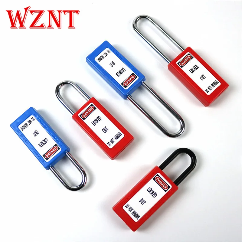 Red Blue Long body safety padlock Industrial safety locks Factory self management with same key