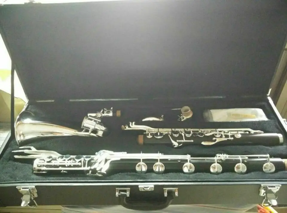 (Low C ) bass Clarinet kit ebony wood Body silver Plated new