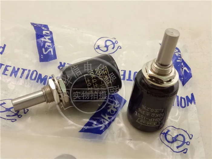 1pcs/lot ORIGINAL Japan Sakae 20HP-10S  10k 10 lap multi-turn wirewound potentiometer handle length 25MM switch