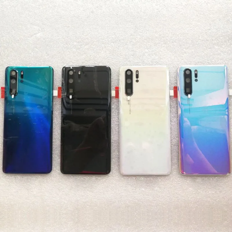 Oryginalna tylna pokrywa drzwi dla Huawei P30 / P30 Pro pokrywa baterii obudowa ze szkła 3D + części zamienne do obiektywów z lampą błyskową