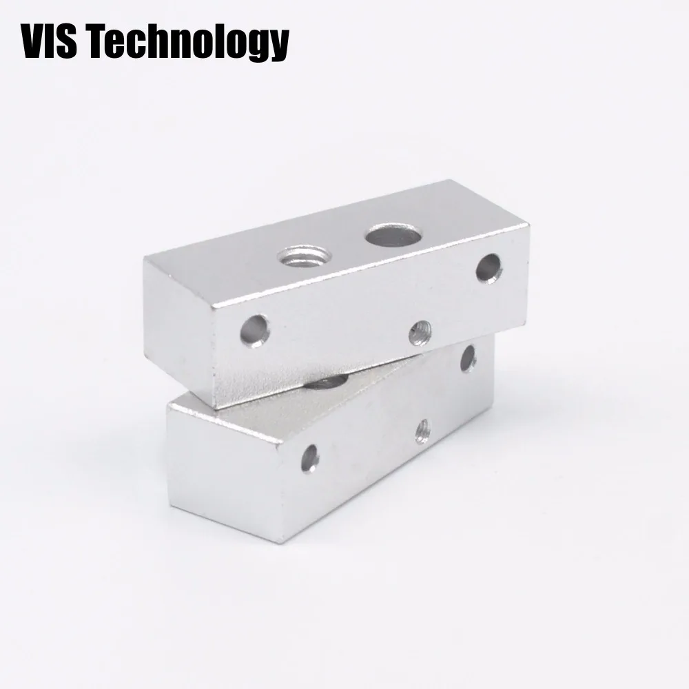 1pcs Aluminium single Head Fixed Block for 3D Printer Makerbot MK7 MK8- Silver