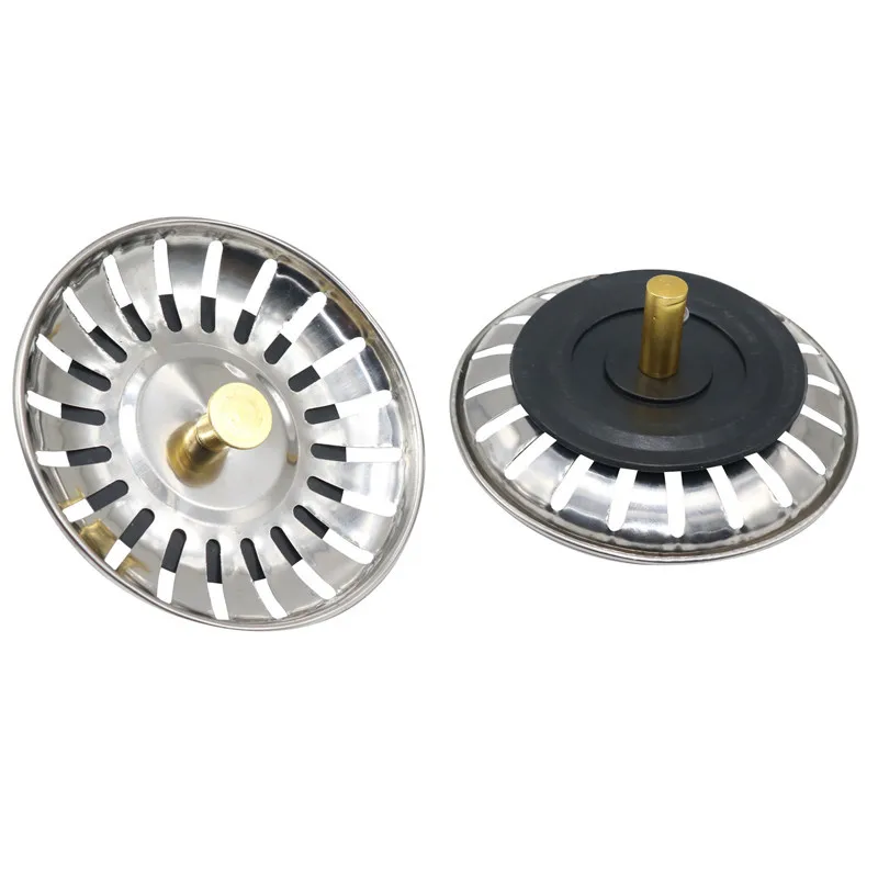 1Pc Stainless Steel Kitchen Sink Strainer Stopper Waste Plug Sink Filter Bathroom Basin Sink Drain Deodorization Accessories