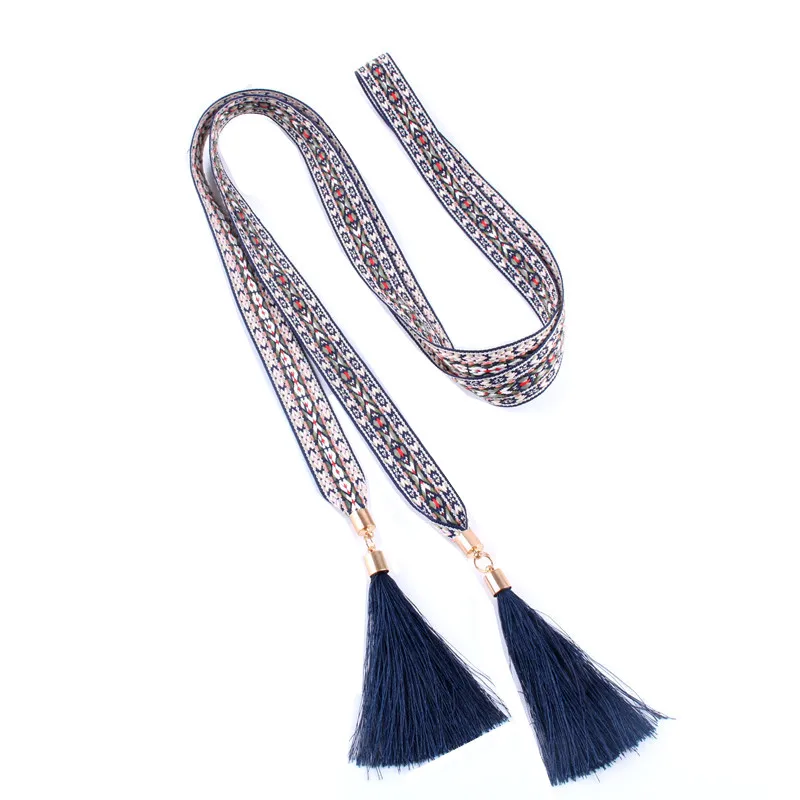 designer belts high qualityi National traits belt canvas straps waist tasstel rope straps retro female decorative dress fringed