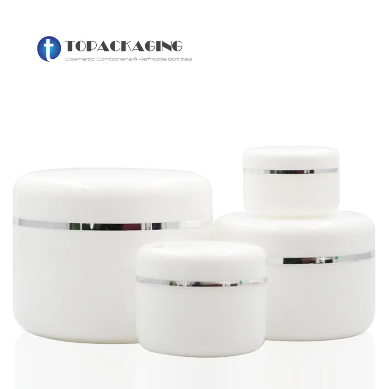 

20/50/100/250G Cream Jar Empty Cosmetic Container Facial Tins Canister Makeup Cream Bottle PP Plastic Box Sample Refillable Pot