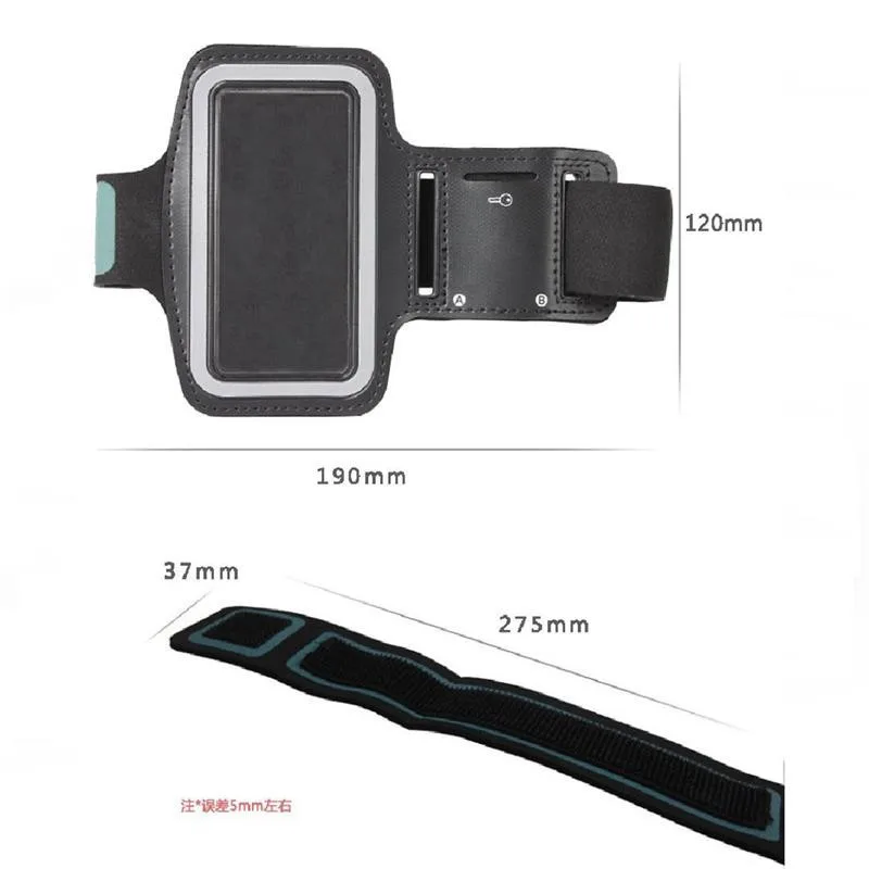 Corsa E Jogging Bracciale Sottile Palestra Sport Cinturino Da Polso Regolabile Leggero Lettore MP3 Armband Sweatproof e La Funzione Respirabile,