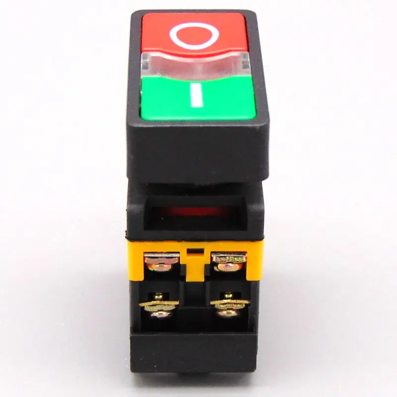 AS-22N 25N Start-stop Double Pushbuttons Switch With LED Lamp  Mounting hole 22mm 25mm AC220V