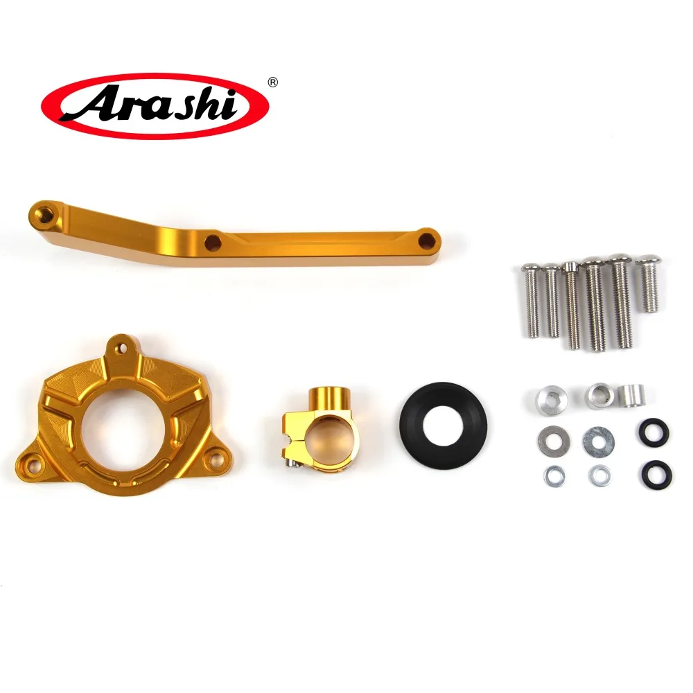 

Arashi Steering Damper Stabilizer Bracket For KAWASAKI Z1000 Z1000 2014 2015 2016 Motor Parts Aluminium CNC Black Gold Mount