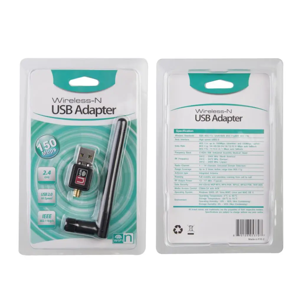150Mbps,2.4GHz,wifiドングル,ラップトップ,デスクトップPC,コンピューターnc1506b用のワイヤレスネットワークカードアダプター