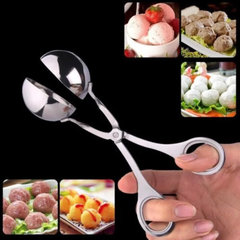 Convenient  Meatball Maker Stainless Steel Stuffed DIY Fish Meat Clip Rice Ball