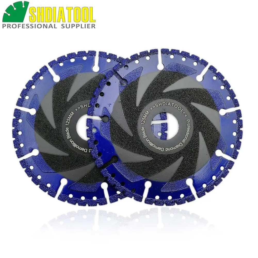 DIATOOL 1 unid 125mm Vacío Soldadas Diamante Hoja Para Todo Uso De La Piedra De Hierro de Acero de 5 "Hoja de Demolición
