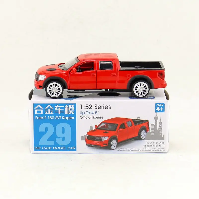 Box gift model,High simulation 1:52 alloy pull back Ford F-150 Truc suv model cars,Original packaging,selling toys,free shipping