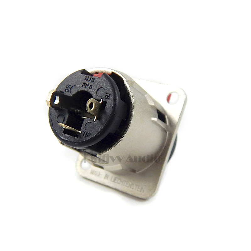 ขั้วต่อหูฟังไมโครโฟนสเตอริโอตัวเมีย6.35มม. ซ็อกเก็ตชุบทองชุดหูฟัง NJ3FP6C