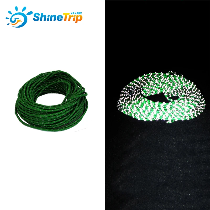 Shine Trip 2.5mm tenda Paracord riflettente corda del vento tenda audace corda fissa stendibiancheria riflettente corda multiuso 50 piedi