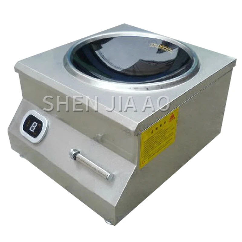 Cocina de Inducción comercial cóncava de 8KW, freidora eléctrica de alta potencia de escritorio de 8000W, Cocina de Inducción especial para Hotel de 380V, 1 ud.