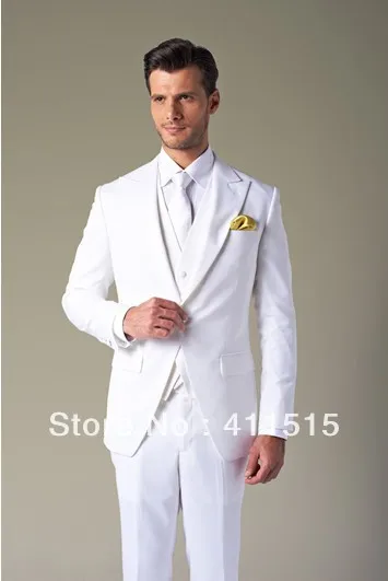 

free shipping!custom made suits/Hot Recommend Attractive white Suit Groom wear Wedding Tuxedo/evening groom dress vest