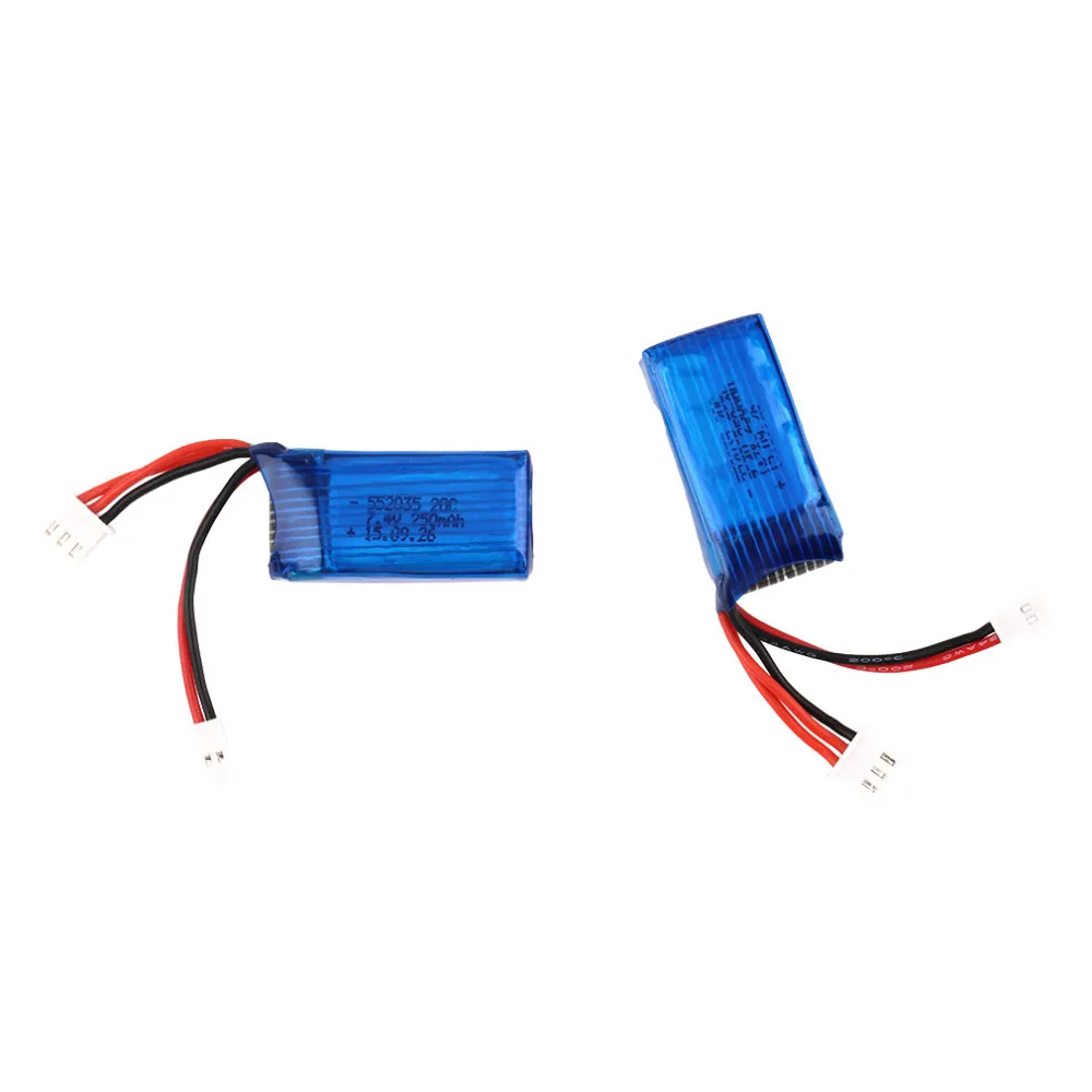 2pcs/lot 7.4V 250mAh 20C 2S Losi Micro SCT 1/24 Short Card Battery For Mini Remote Control Car 1/24 Rc Mini Helicopter