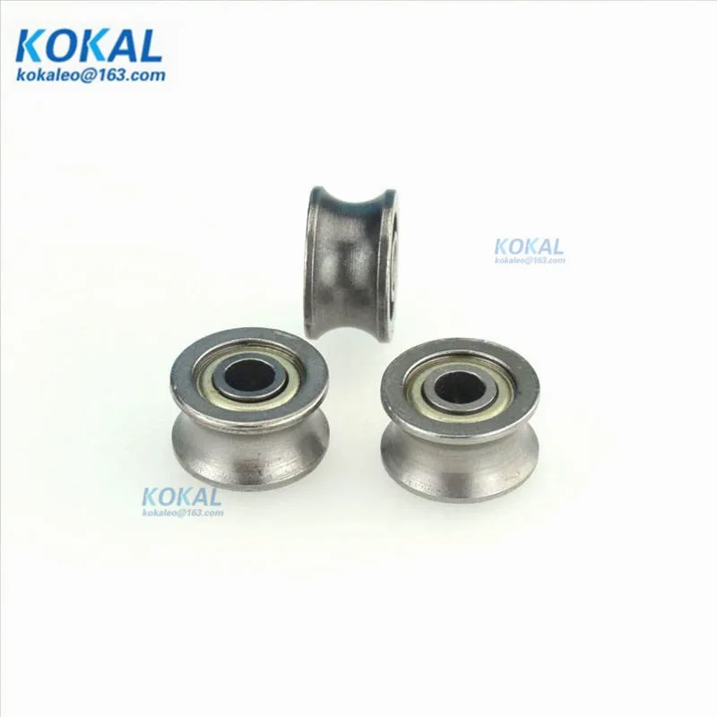 [U0413-7]1PCS micro minisize 624UU chrome steel Gcr15 U groove guide wire track roller wheel pulley 624U 0413U 4*13*7mm