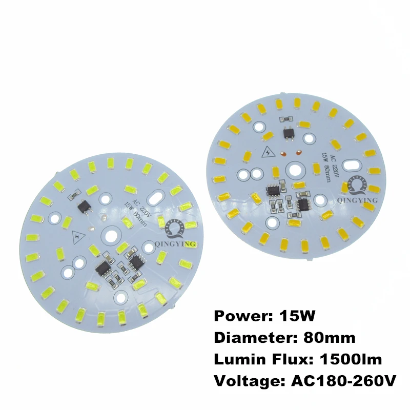 

10pcs 15W 5730 SMD PCB, 80mm AC180-260v LED Aluminum Plate, Transformerless needn't driver