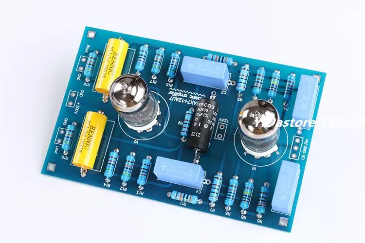 12AX7 / 21AU7 Scheda preamplificatore valvolare Kit fai da te Circuito classico