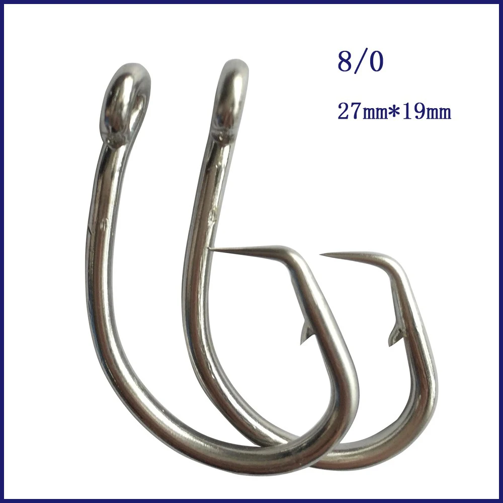 Mustad Tuna Circle Fishing Hook Stainless Steel Tuna Circle Fishing Hook Barbed Hook For Fishing