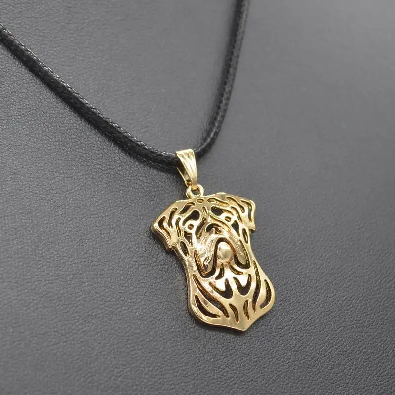 Fashion Rope Chain Alloy Pet Dog Necklaces Women Bull Mastiff Jewelry Necklaces