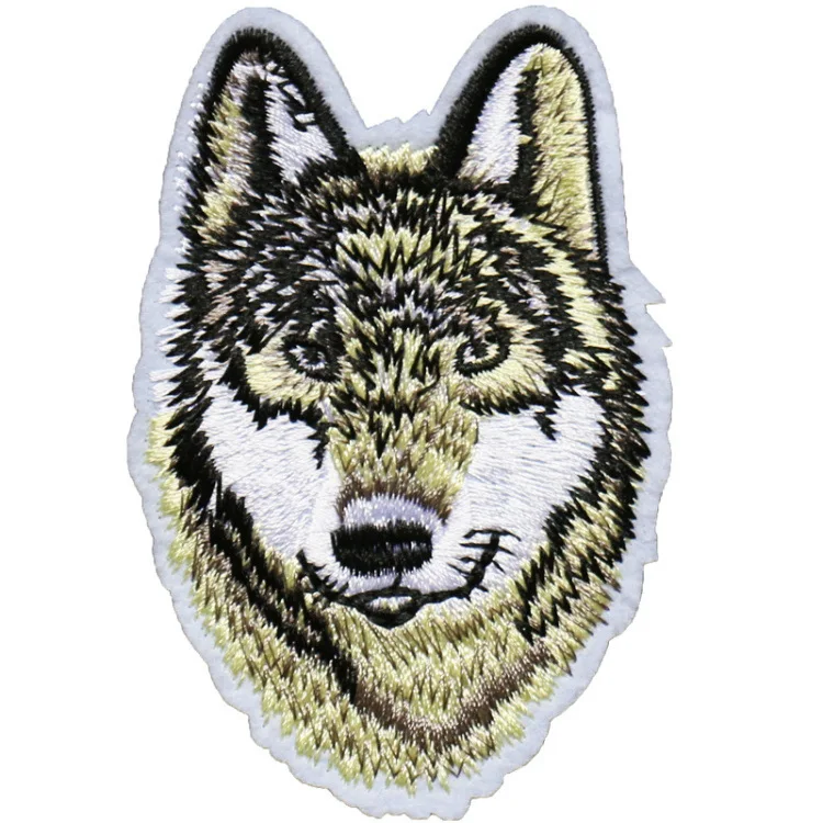 PGY 1PCS Punk Wolf Series Patches for Clothes Animal Sticker On Clothing Diy  Patch Cool Coat Appliques Garment Decor Parches