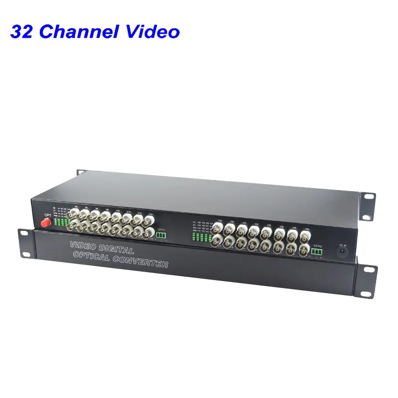 

1 Pair 32 Channel Digital Video Fiber Optical Media Converters Extender Single Mode FC Fiber Optic Up to 20Km for CCTV Security