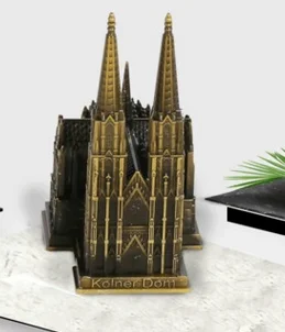 German Catholic cathedral building decoration technology office decor tower craft art adornment home decor Kirsite Model gift