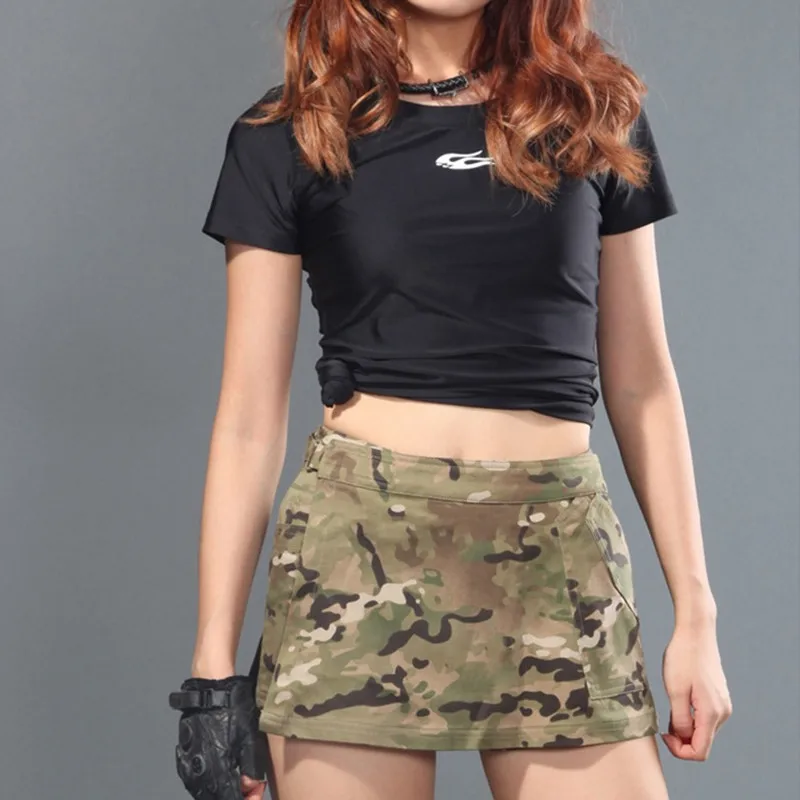 

Women Summer Camouflage Breathable Elastic Shorts Culotte Female Outdoor Cycling Sports Climbing Camping Short Trouser