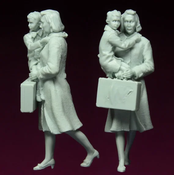 1/35 Resin Figures  Model Kit-C192 European Refugees  Unassembled unpainted