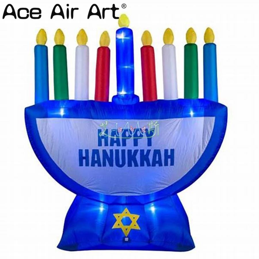 

7 футов замечательный надувной Menorah, украшение hanukka для вашего двора