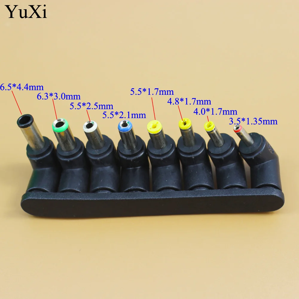 

YuXi Universal 5.5*2.1mm Jack to DC Plugs for Laptop AC Power Adapter Computer Tips Connectors for Notebook 1set=8pcs