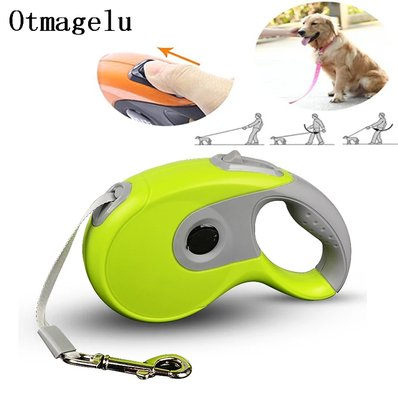 Automatic Traction Rope Retractable Leash 3 Meters Nylon Flexible Cat Dog Lead Leashes Portable Sport Collars Pet Products