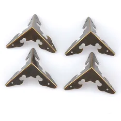 10Pcs Brown Metal Corner Trilateral Albums Menus Folders Edge Cover Protectors For Decor 30x30x30mm CP1740
