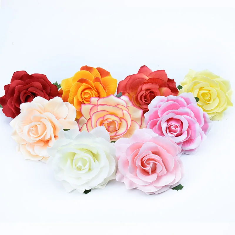 

Silk Roses Head Wall Wedding Arch Home Decoration Christmas Wreath Diy Brooch Bridal Accessories Clearance Artificial Flowers