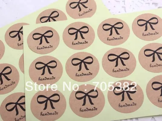 100pcs/lot Bow seal sticker 