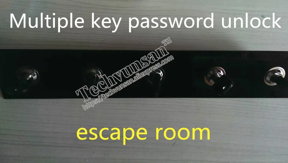 Multiple key password unlock real life room escape room props organ Key door open electromagnetic lock Takagism adventure game